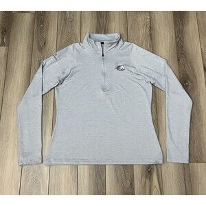 Under Armour Heatgear Gray 1/4 Zip Athletic Pullover Kemper Sports Women’s Sz L